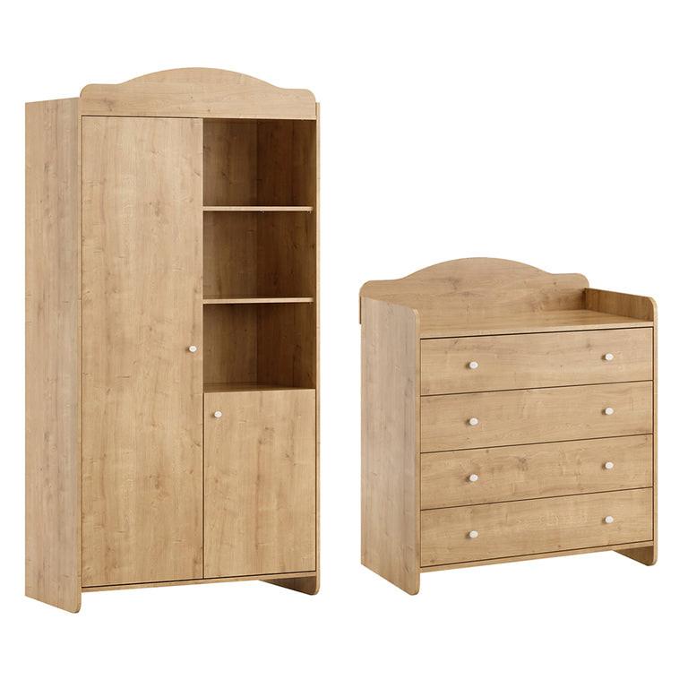 BABYZIMMER 2-teilig Megeve Holz - Braun, Holzwerkstoff (90.4/105.4/51.7cm) - Petits-meubles