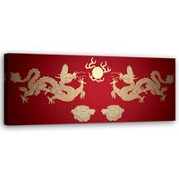KUNSTDRUCK Rot 90/30 cm - Rot, Textil (90/30cm) - KUNSTLOFT