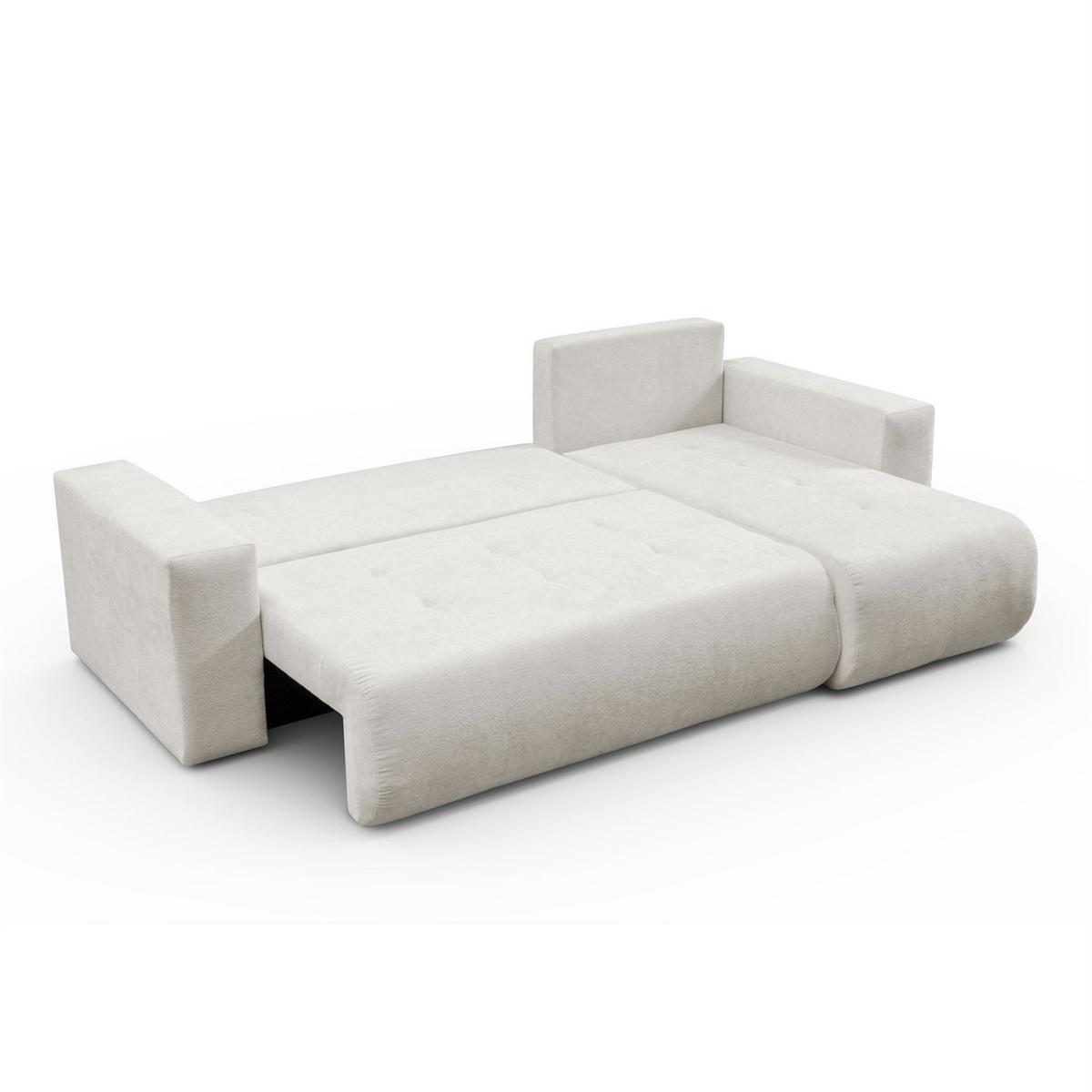 ECKSOFA CLOUD II L mit Schlaffunktion, Vibe 03 - Creme, Textil (247/152cm) - Lookway