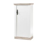 KOMMODE Pinie weiß, Oslo Pinie Landhaus, 71 x 146 cm - Anthrazit/Weiß, Holzwerkstoff/Metall (71/146/37cm) - Furn.Design