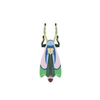 WANDDEKO Smaragdkäfer 7/33 cm - Multicolor, Wellpappe (7/33/13cm) - Studio Roof