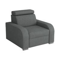 SESSEL Oslo 1 - Dunkelgrau/Silberfarben, Holz/Kunststoff (105/85/100cm) - MIRJAN24