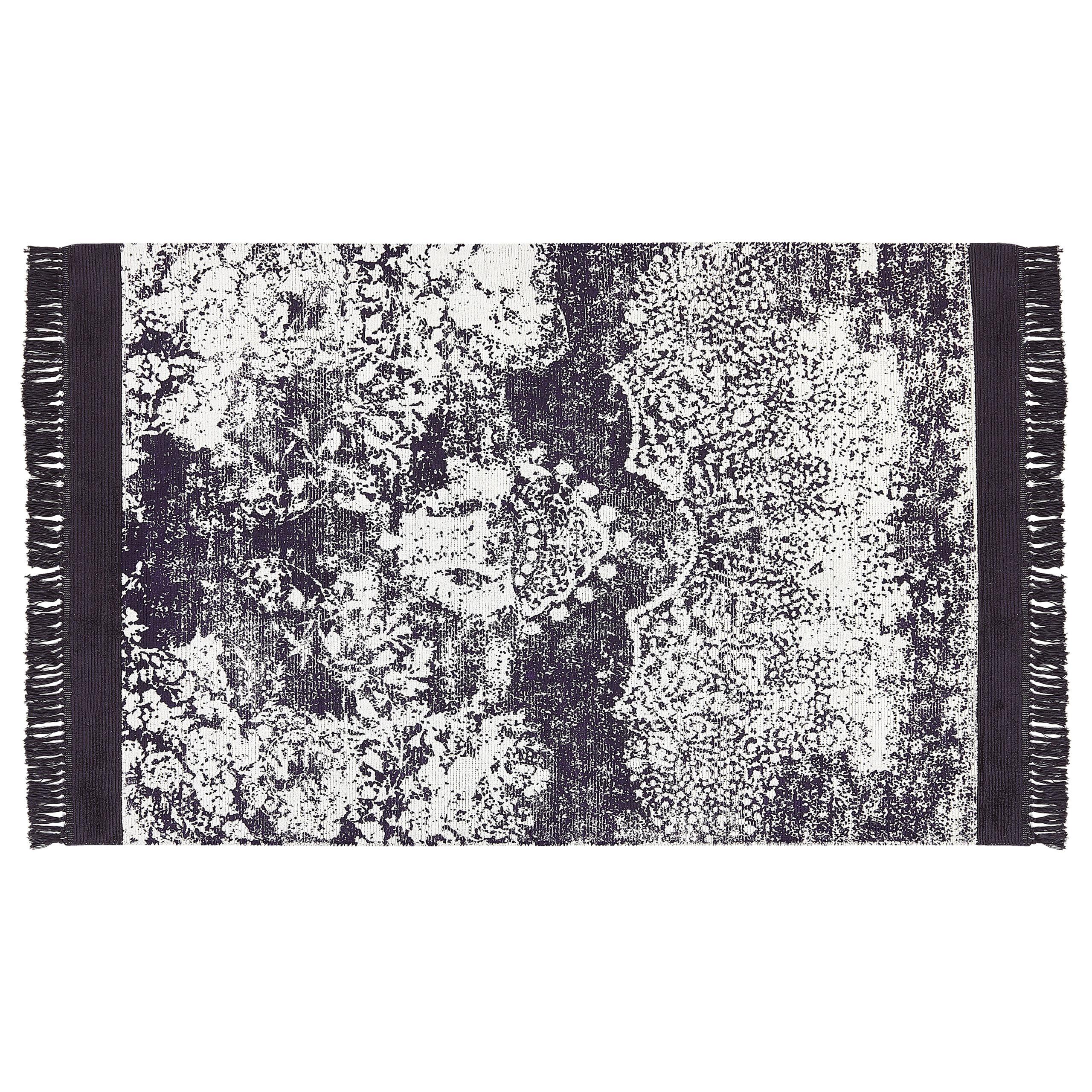 KURZFLOR-TEPPICH Akarsu 200/140 cm - Violett, Naturmaterialien (140/200cm) - Beliani
