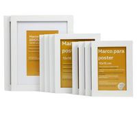 RAHMEN Set mit 10 aus MDF und Acrylglas Schutz und Aussteller für Fotografien, Bilder, Poster, Gemälde Farbe Weiß 20x25, 13x18, 10x15 cm - Weiß, Holz (20/3cm) - Nacnic
