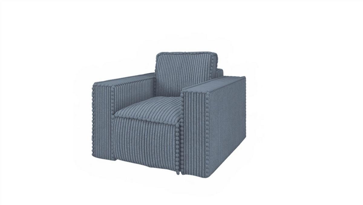 SESSEL Vajana - Blau, Holzwerkstoff/Textil (85/86/102cm) - Fun Möbel