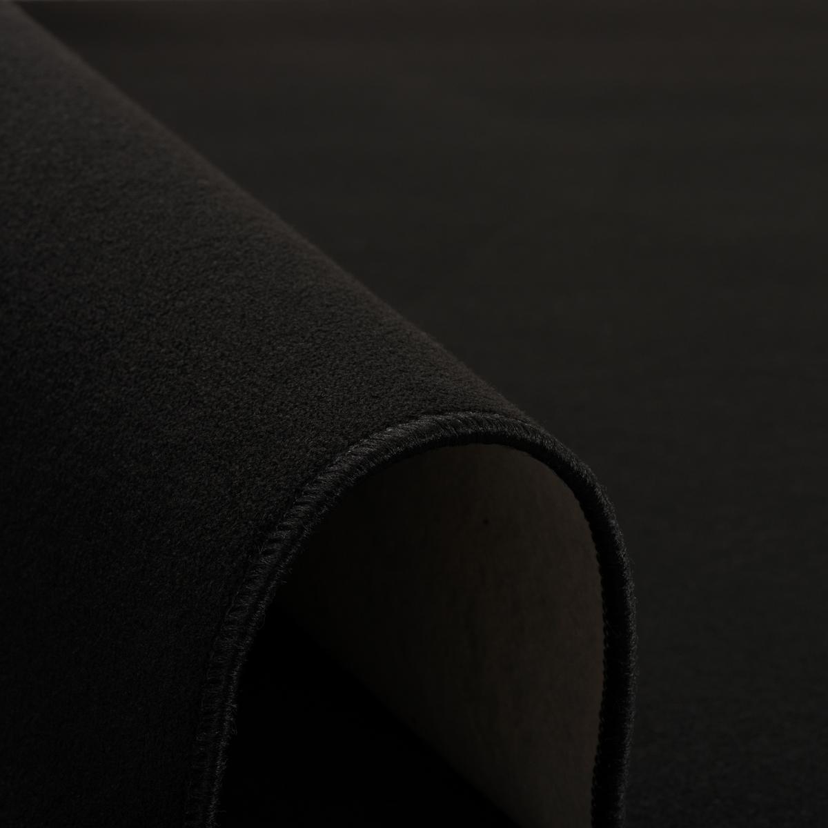 BASIC VELOURS TEPPICH CARLA RUND - Schwarz, Textil (100/100cm) - Snapstyle