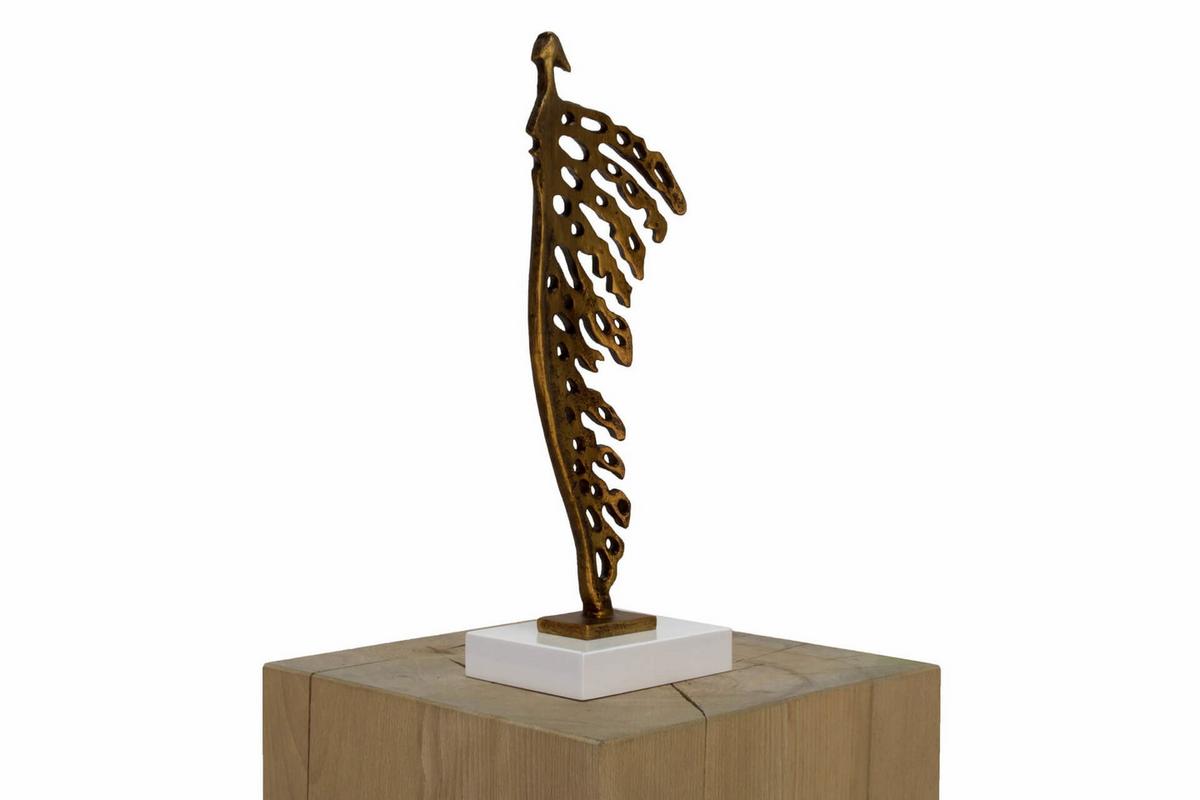 SKULPTUR Kupfer 13/39 cm - Kupferfarben, Stein (0.7/39/9cm) - KUNSTLOFT