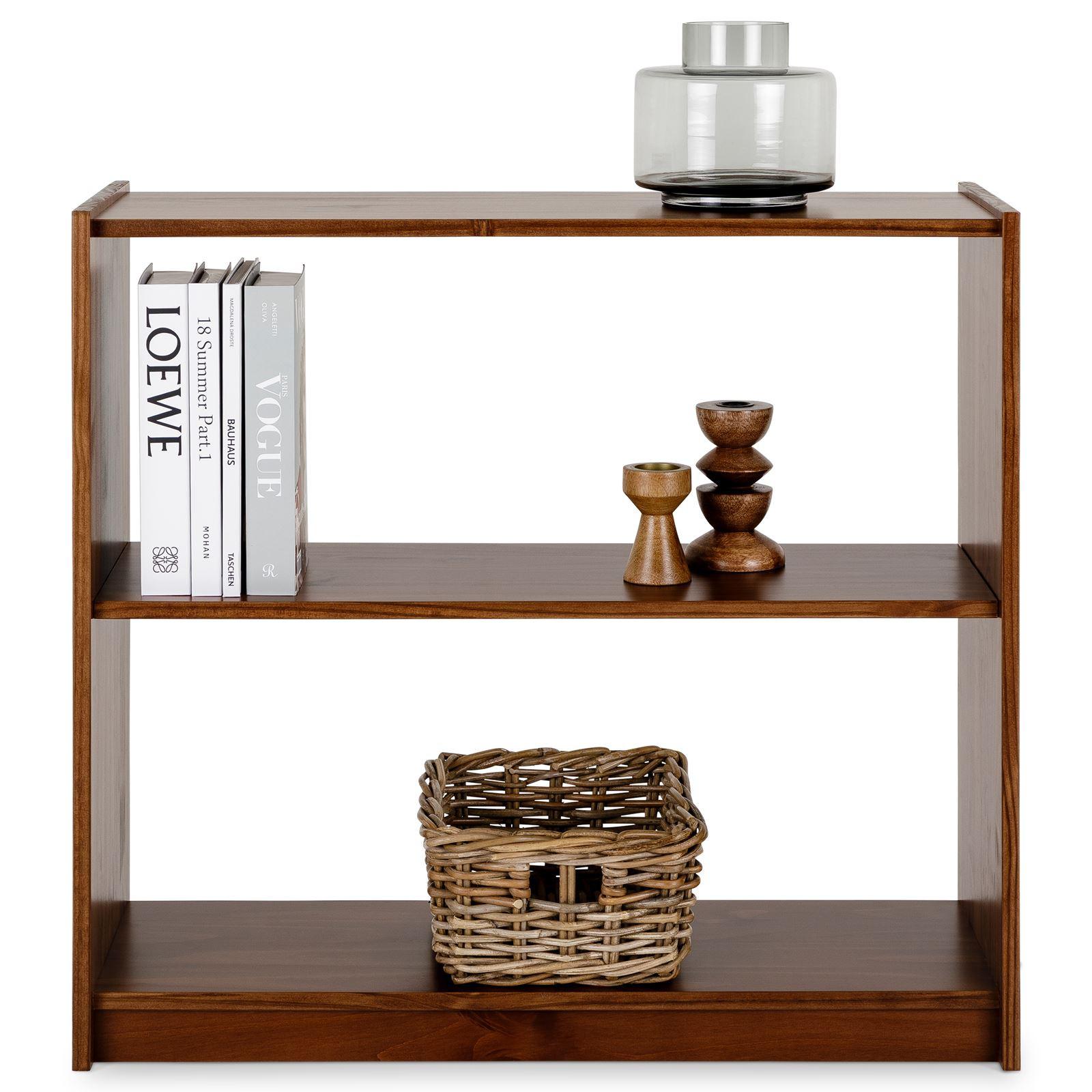 STANDREGAL STANDREGAL Kastanie - Kastanienfarben, Holz (80/72/30cm) - IDIMEX