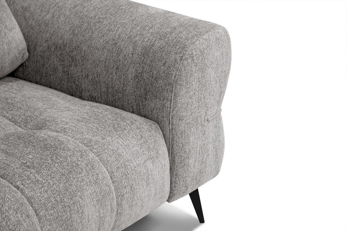 SOFA SALVINI 2,5-Sitzer, platingrau - Grau, Holz/Textil (206/88/99cm) - Wozimo