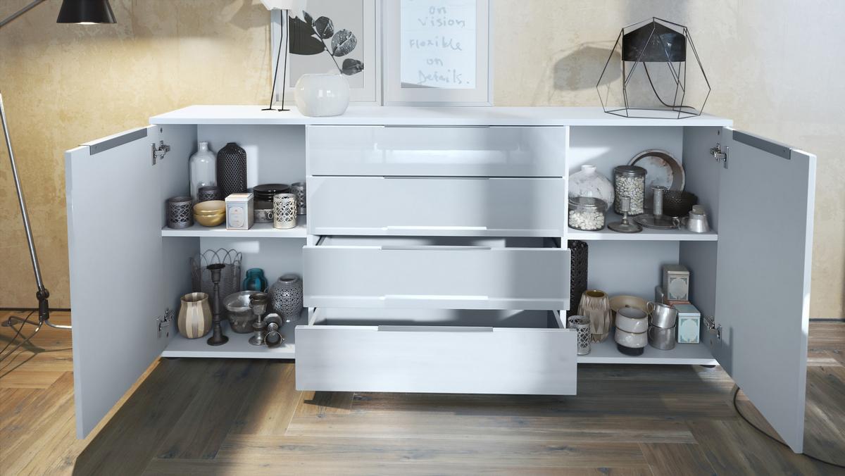 SIDEBOARD Linio Eiche Natur - Eichefarben, Holzwerkstoff (166.5/75.5/35cm) - Vladon