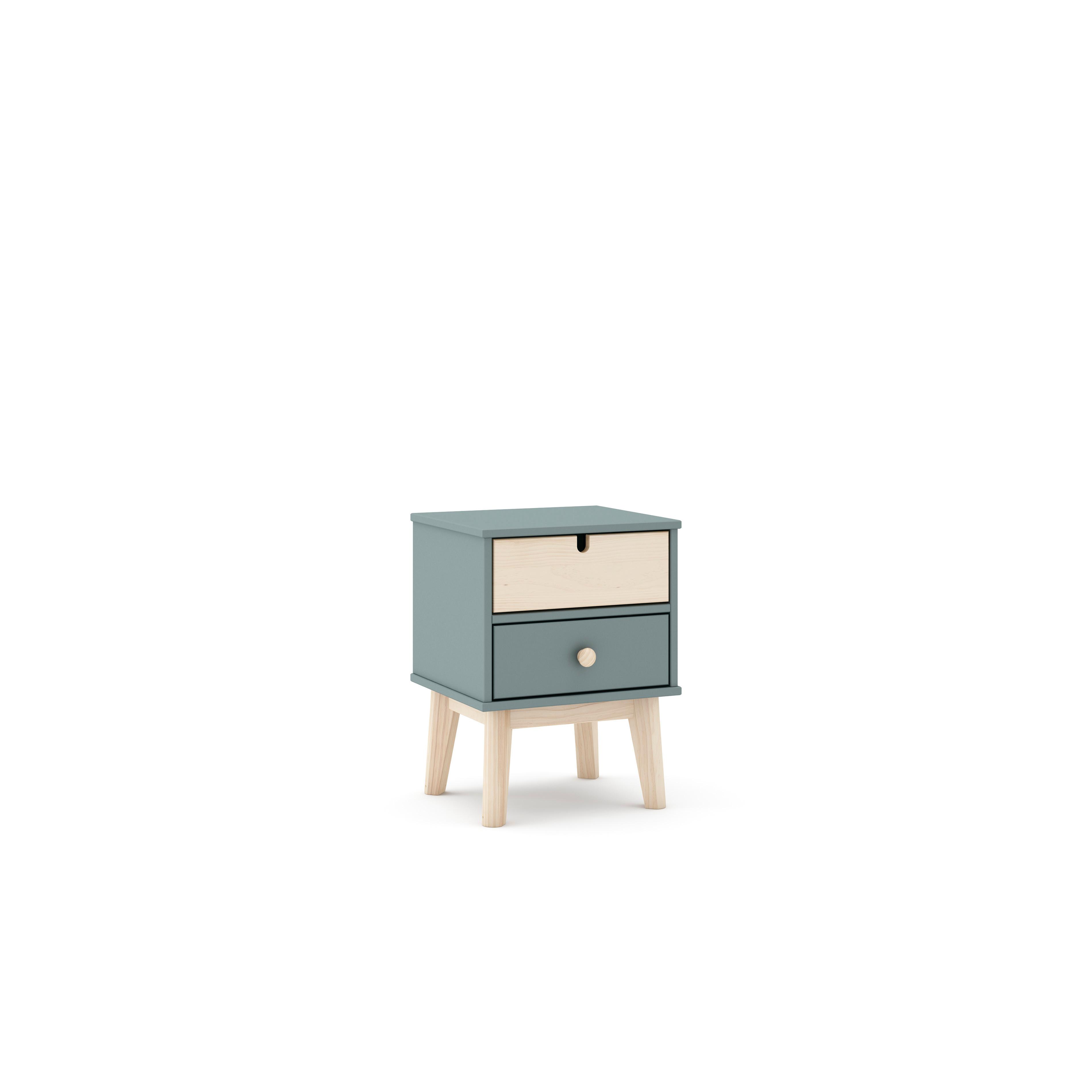 NACHTTISCH Estefania Grün 40/35/53 cm - Grün, Holz (35/53/40cm) - Calicosy