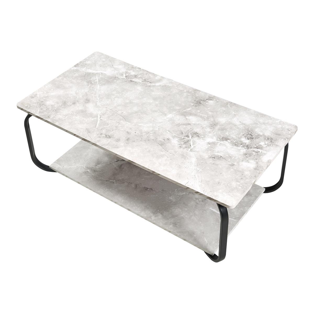COUCHTISCH Kolta 120/60/43 cm - Weiß, Holzwerkstoff/Metall (60/120/43cm) - [en.casa]