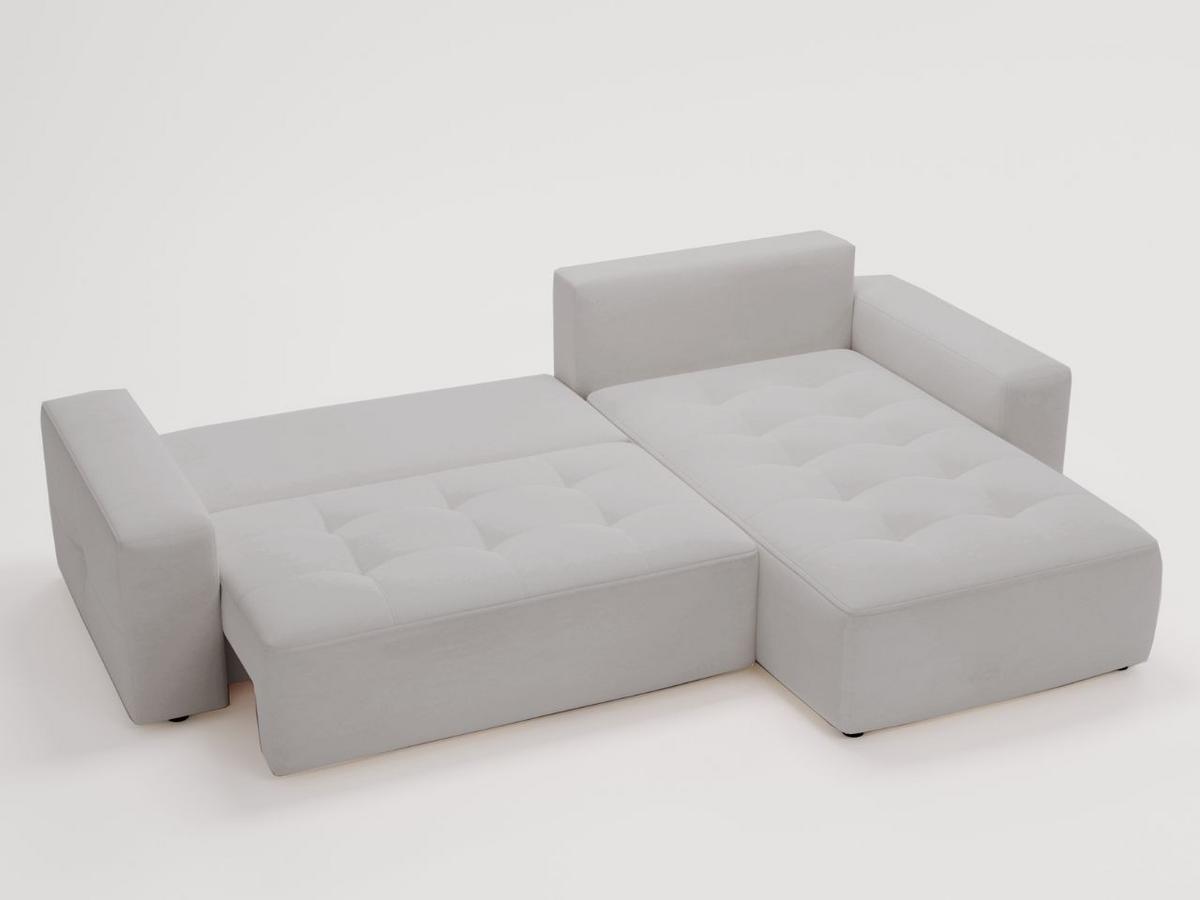 ECKSOFA Portland Hellgrau Rechts - Hellgrau, Holz/Kunststoff (250/165cm) - Graingold