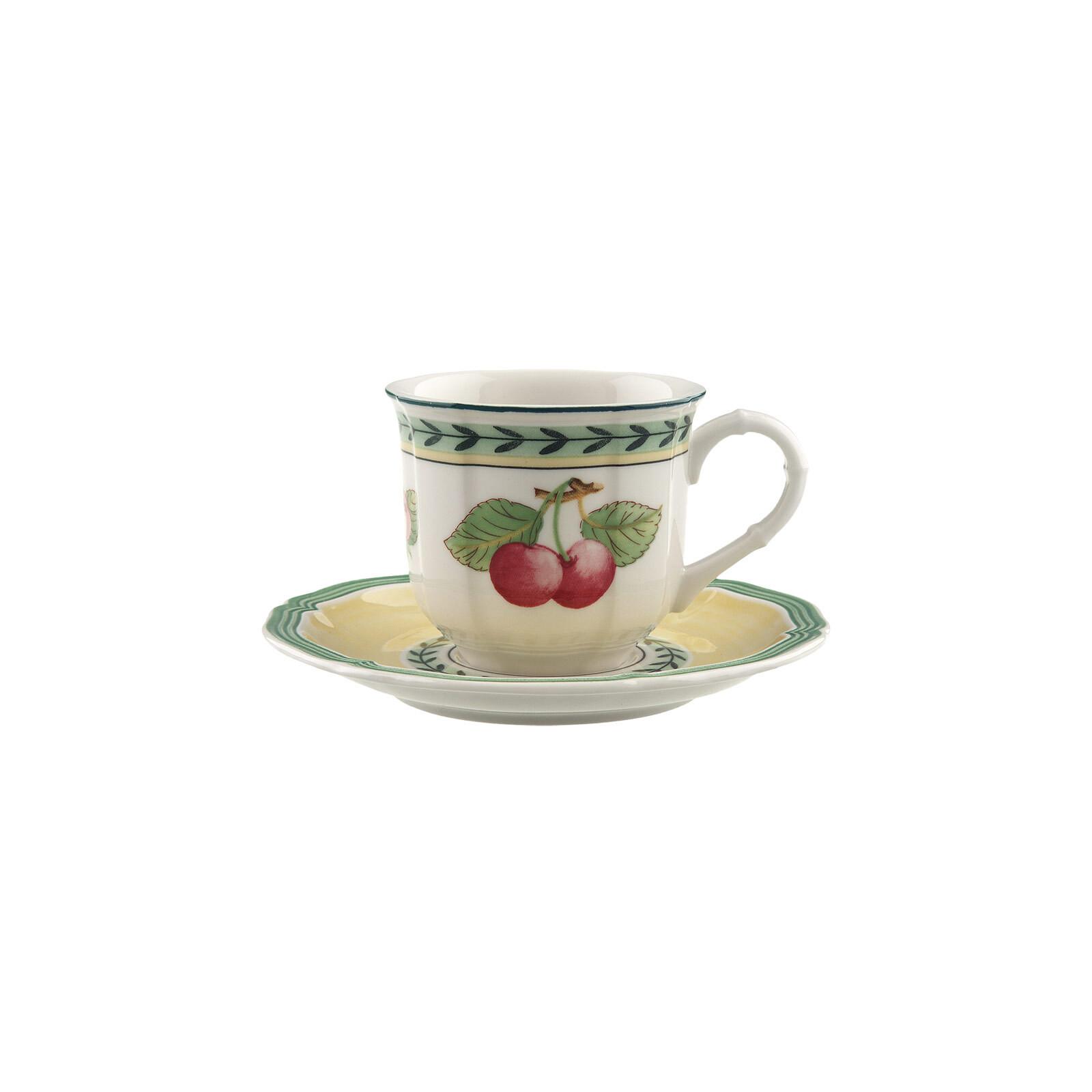 ESPRESSOTASSE MIT UNTERTASSE French Garden Fleurence bunt 80 ml - Multicolor, Keramik (0.08L) - Villeroy & Boch