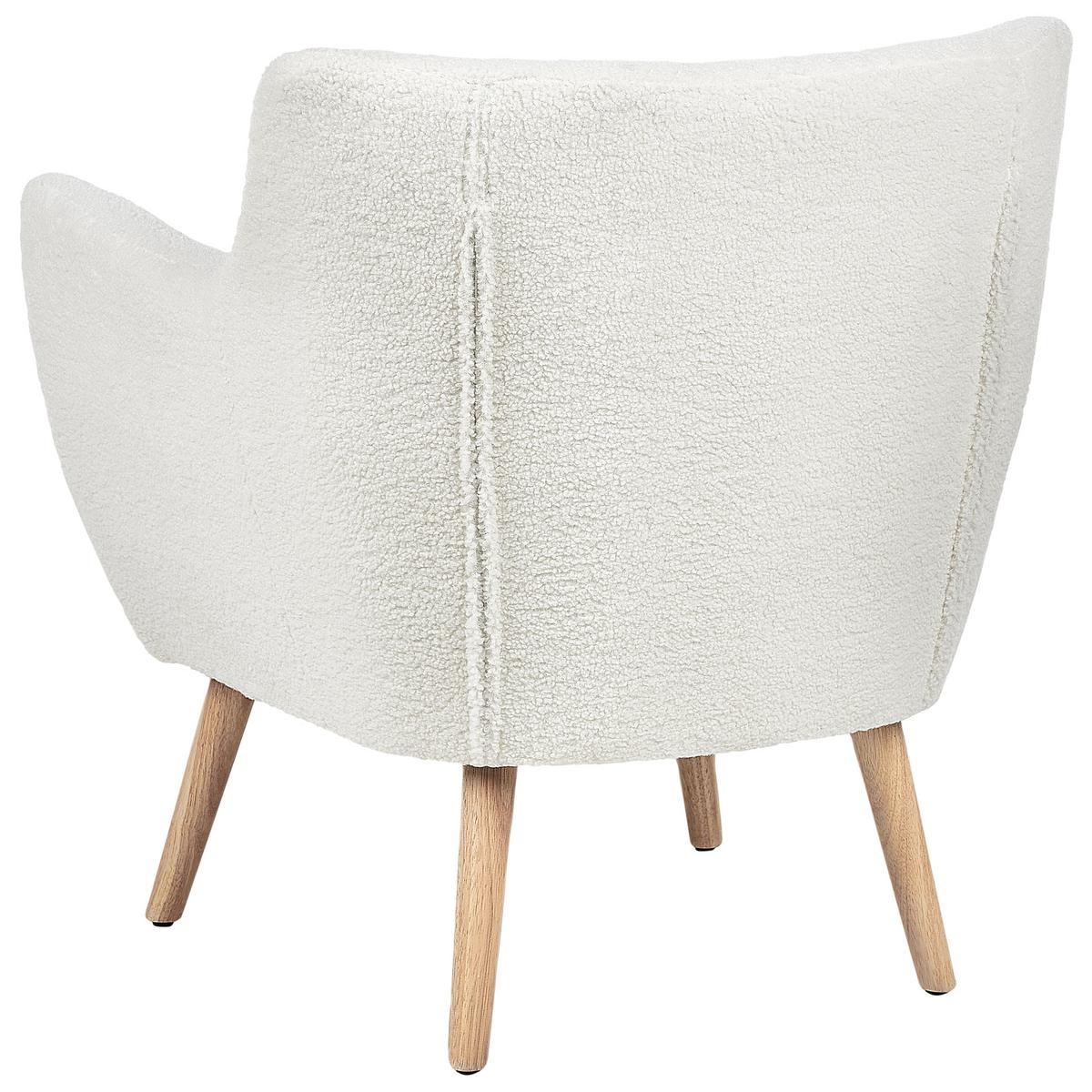 SESSEL Weiß Drammen - Weiß/Braun, Textil (71/84/54cm) - Beliani