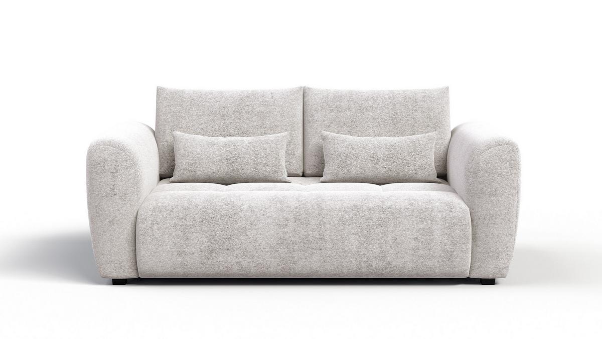 SOFA SORENO 3-Sitzer, ecru - Ecru/Schwarz, Holz/Textil (214/94/114cm) - Wozimo