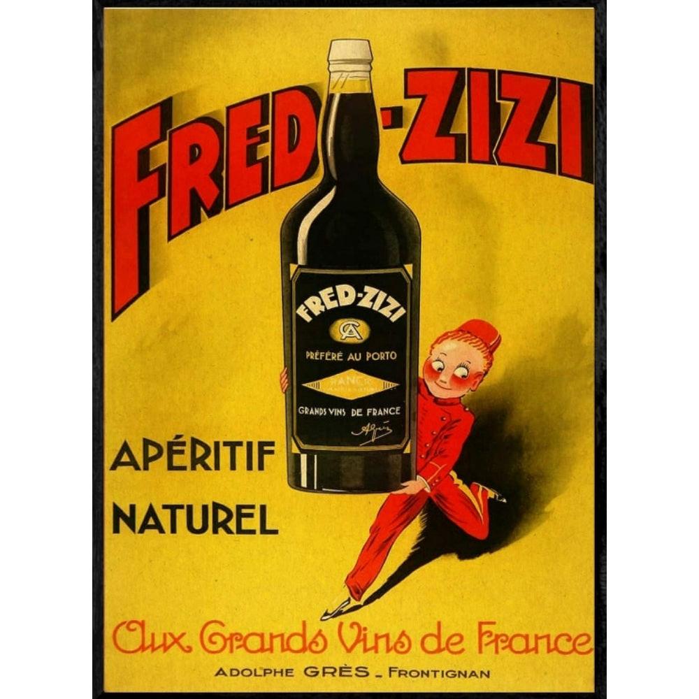POSTER Französisch Wein Fred-Zizi A3 Rahmenlos - Klar, Papier (29.7/5/42cm) - Nacnic