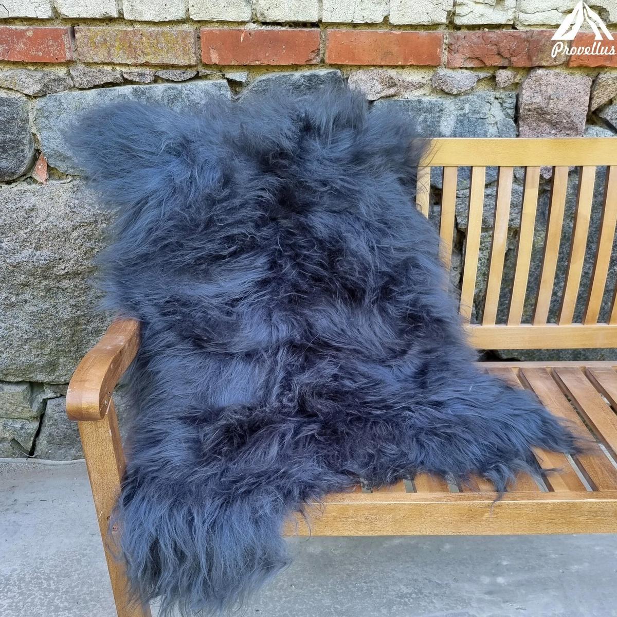 SCHAFFELL Langhaar skandinavisch weich chromfrei Silber Grau ca. 135 cm - Silberfarben/Grau, Fell (75/135cm) - Provellus