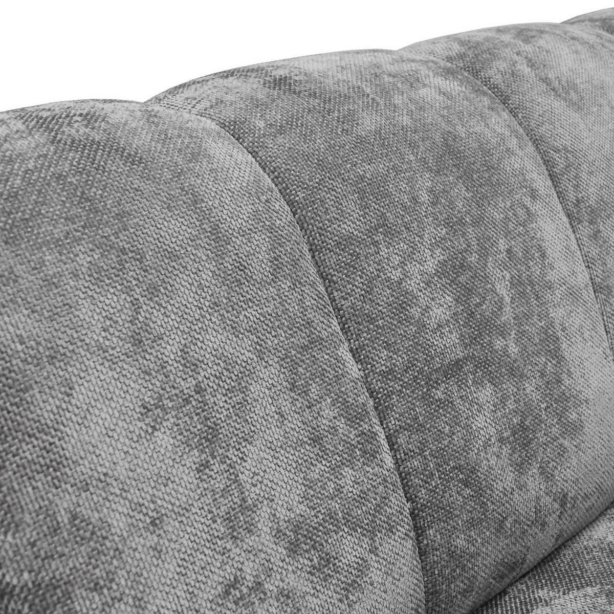 3-SITZER SOFA Volare mit Metallbeinen grau - Schwarz/Grau, Textil/Metall (220/83/98cm) - Beautysofa