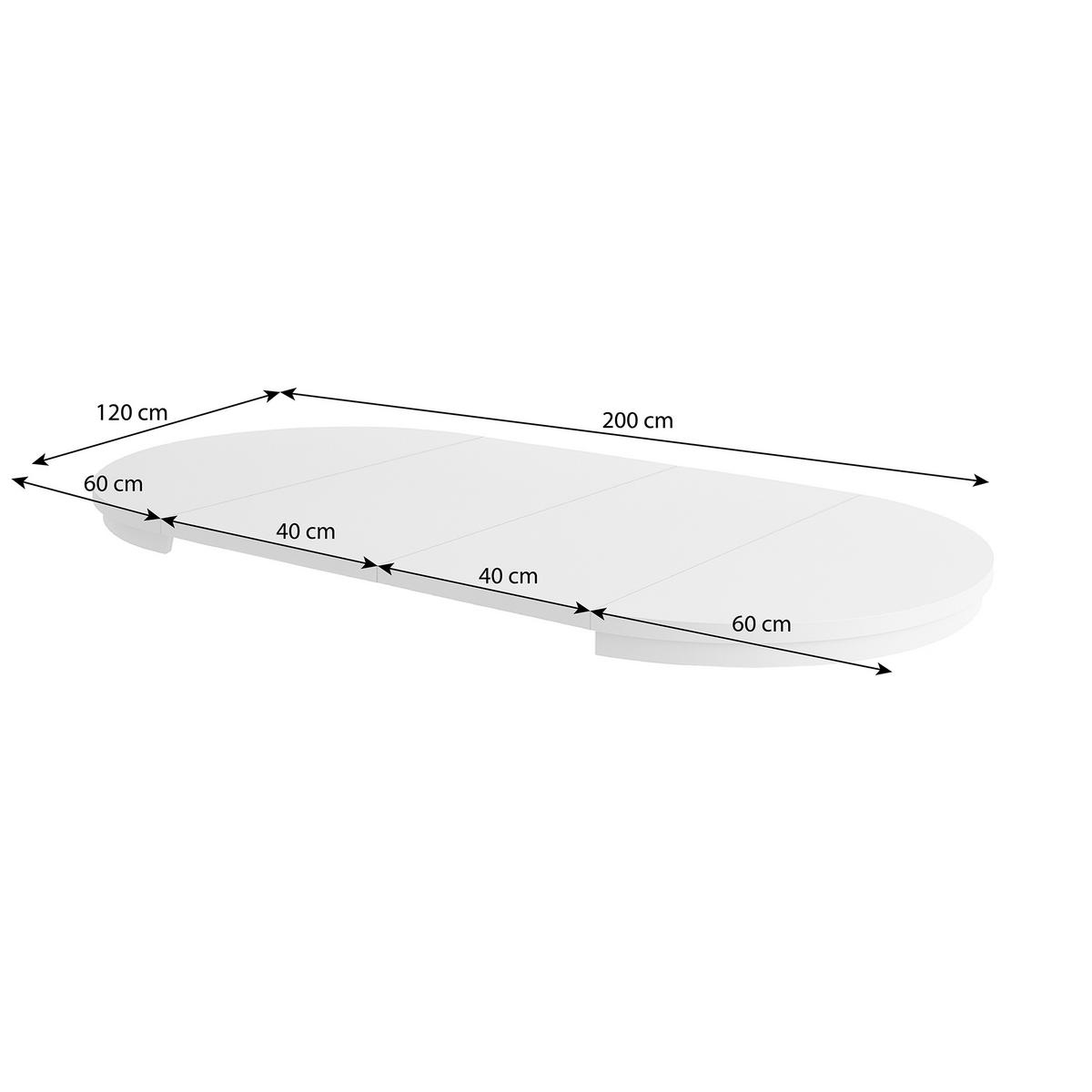 ESSTISCH Lumi im Loft-Stil, ausziehbar Ø 120–200 cm, Metallbeinen, Kaschmir - Kaschmir/Weiß, Metall (120/120/77cm) - Beautysofa
