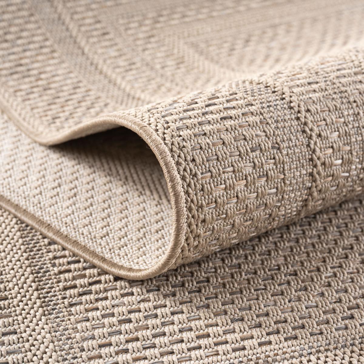 TEPPICH Outdoor VENTOUX in Beige, mit Bordüre, 120 x 170 cm - Beige, Textil (170/120cm) - KADIMA DESIGN