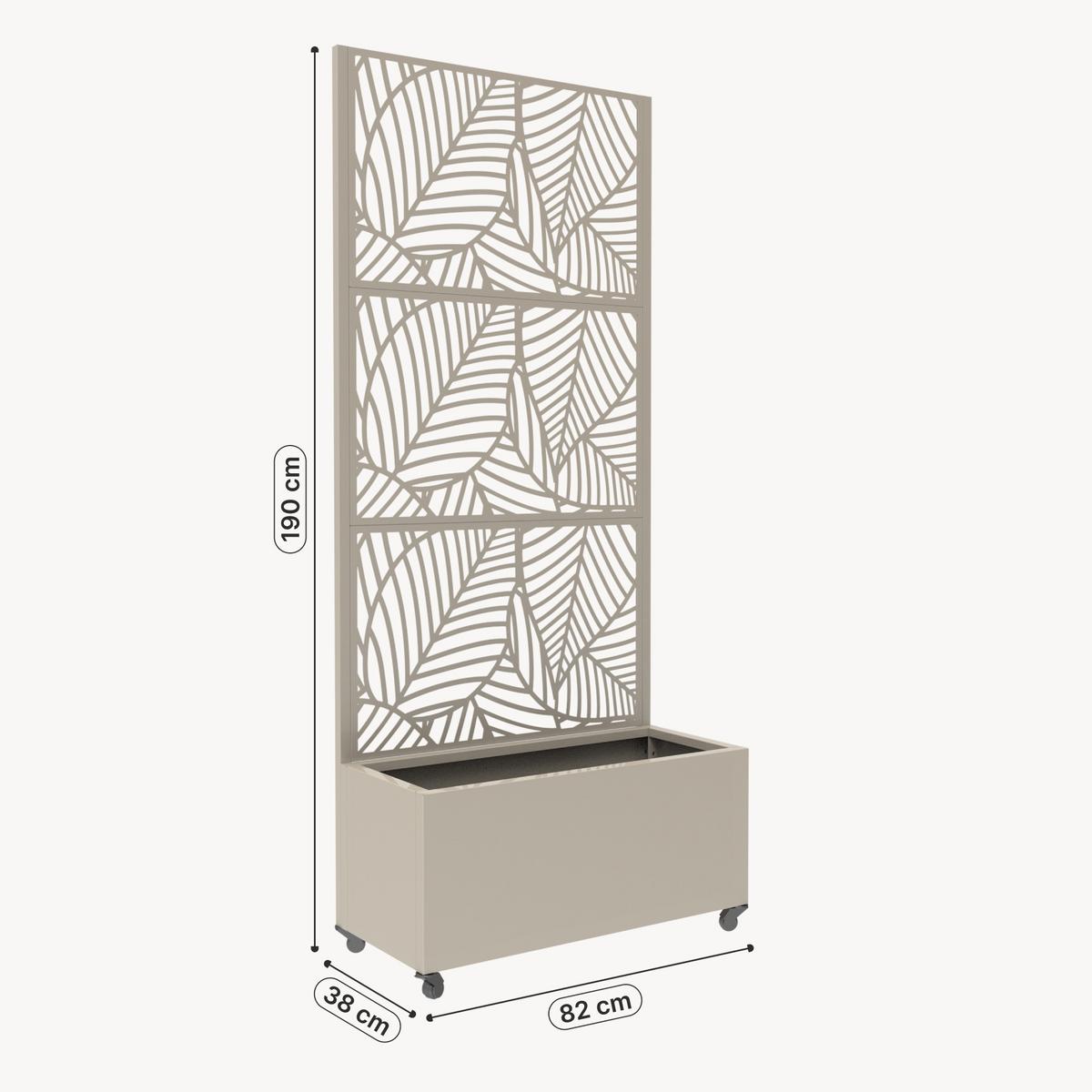 BLUMENKASTEN Surnskoki - Beige, Metall (82/190/38cm) - casa.pro