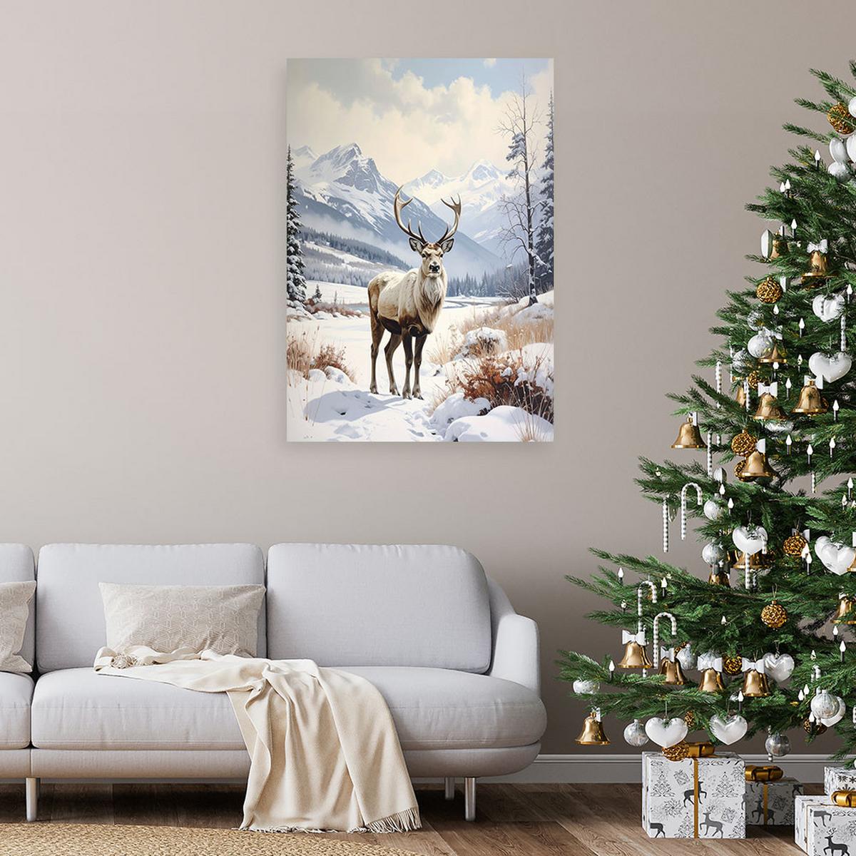 LEINWANDBILD Weihnachten 20x30cm - Weiß, Textil (20/30cm) - Feeby