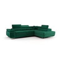 ECKSOFA Monaro Mit Schlaffunktion - Grün, Holzwerkstoff/Textil (275/202cm) - Fun Möbel