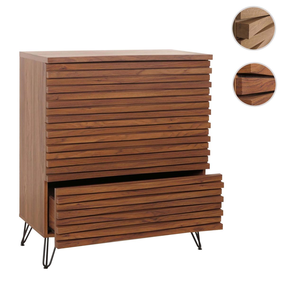 KOMMODE Walnuss Dekor - Walnussfarben, Holzwerkstoff (80/94/45cm) - MCW
