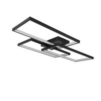 LED-DECKENLEUCHTE Schildbruch 53.5/8.0/80.0 cm - Schwarz, Metall (80/53.5/8cm) - ZMH