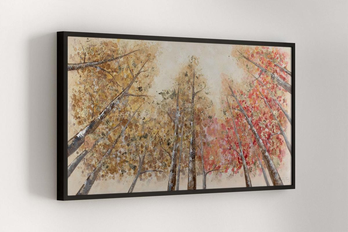 ÖLGEMÄLDE 140/70 cm - Gelb/Rot, Holz/Textil (140/70cm) - KUNSTLOFT