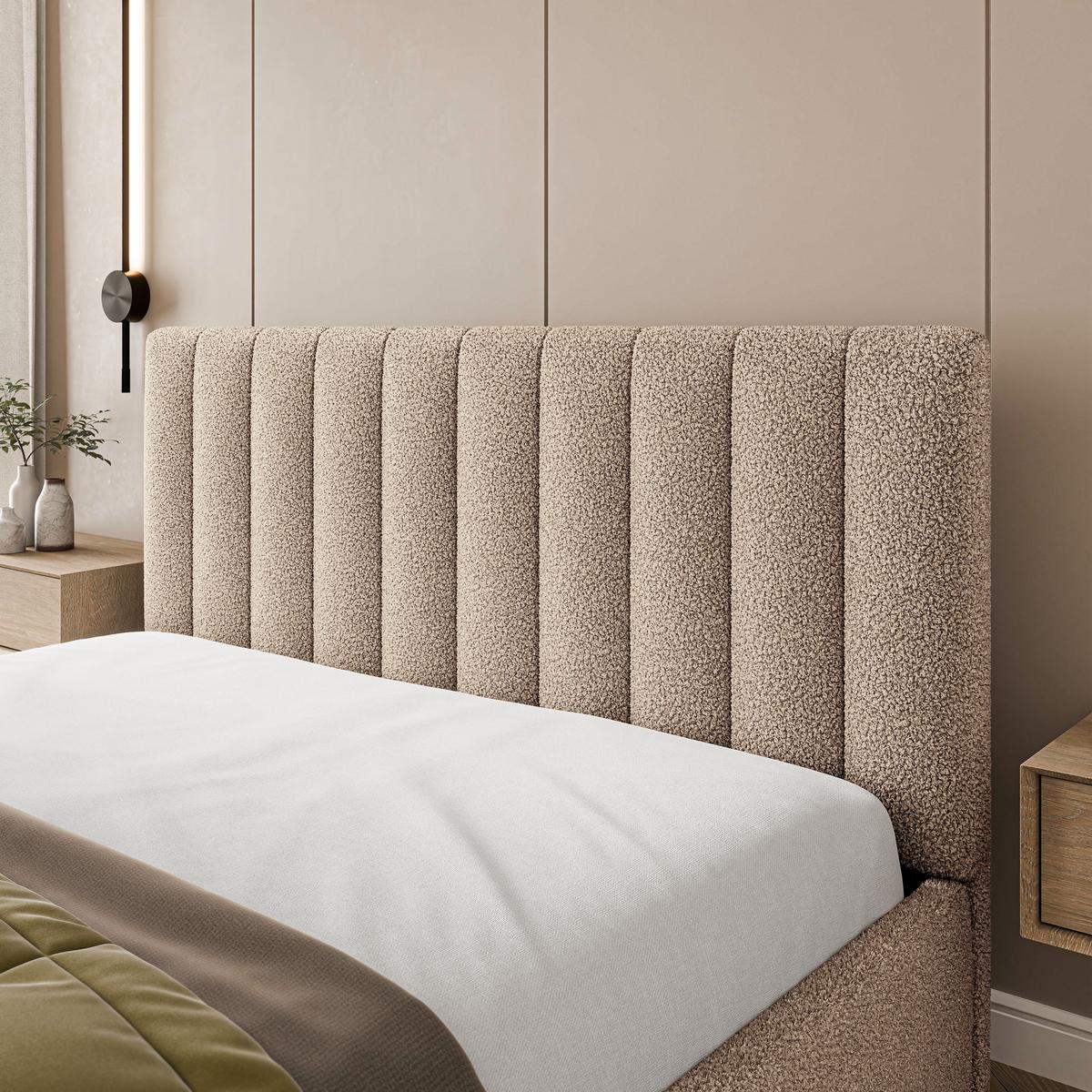 POLSTERBETT DEMERA Q 160x200 cm mit Bettkästen - Beige - Beige, Holz (160/200cm) - MASSENO