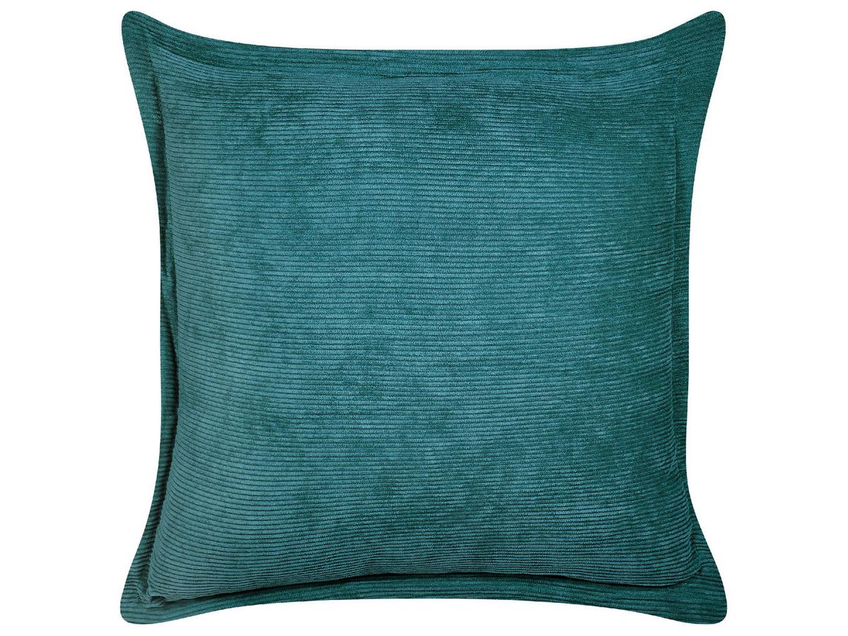 DEKOKISSEN CORD 2er-Set Blaugrün 43/43 cm Zinnia - Türkis, Textil (43/43cm) - Beliani