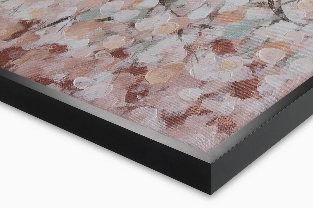 ACRYLBILD HANDGEMALT 100/75 cm - Pink/Grau, Holz/Textil (100/75cm) - KUNSTLOFT