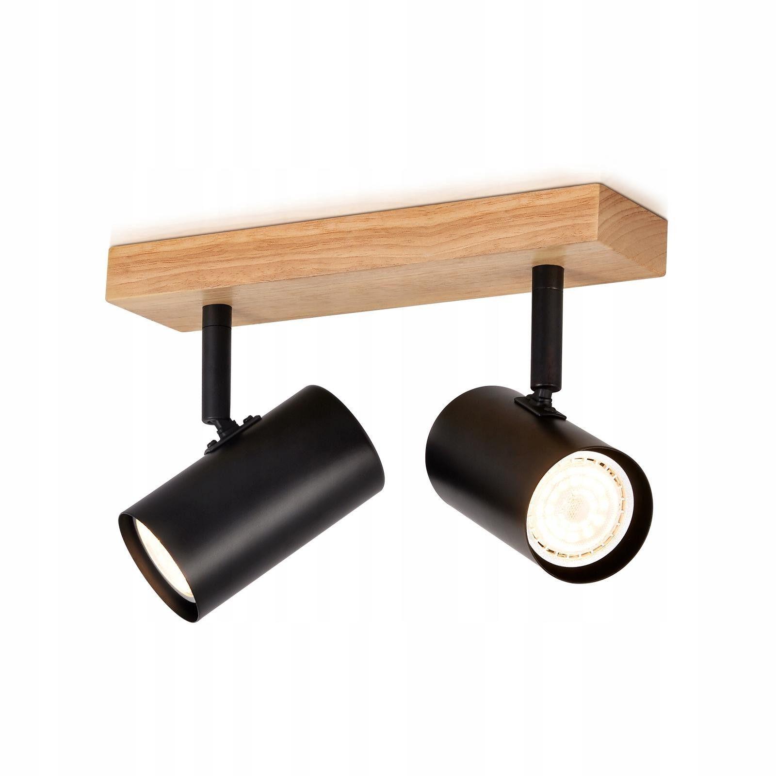 DECKENSTRAHLER Shippou 25/5.5/16.5 cm - Schwarz, Holz/Metall (25/5.5/16.5cm) - ZMH