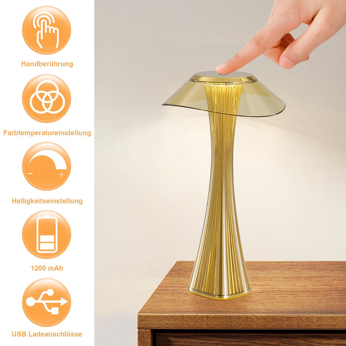 LED TISCHLEUCHTE Rendina - Goldfarben, Metall (15.1/15.1/27.4cm) - Nettlife