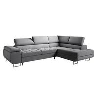 ECKSOFA Eden 4 Sitzplätze Anthrazitgrau - Grau, Holzwerkstoff (271/201cm) - Petits-meubles