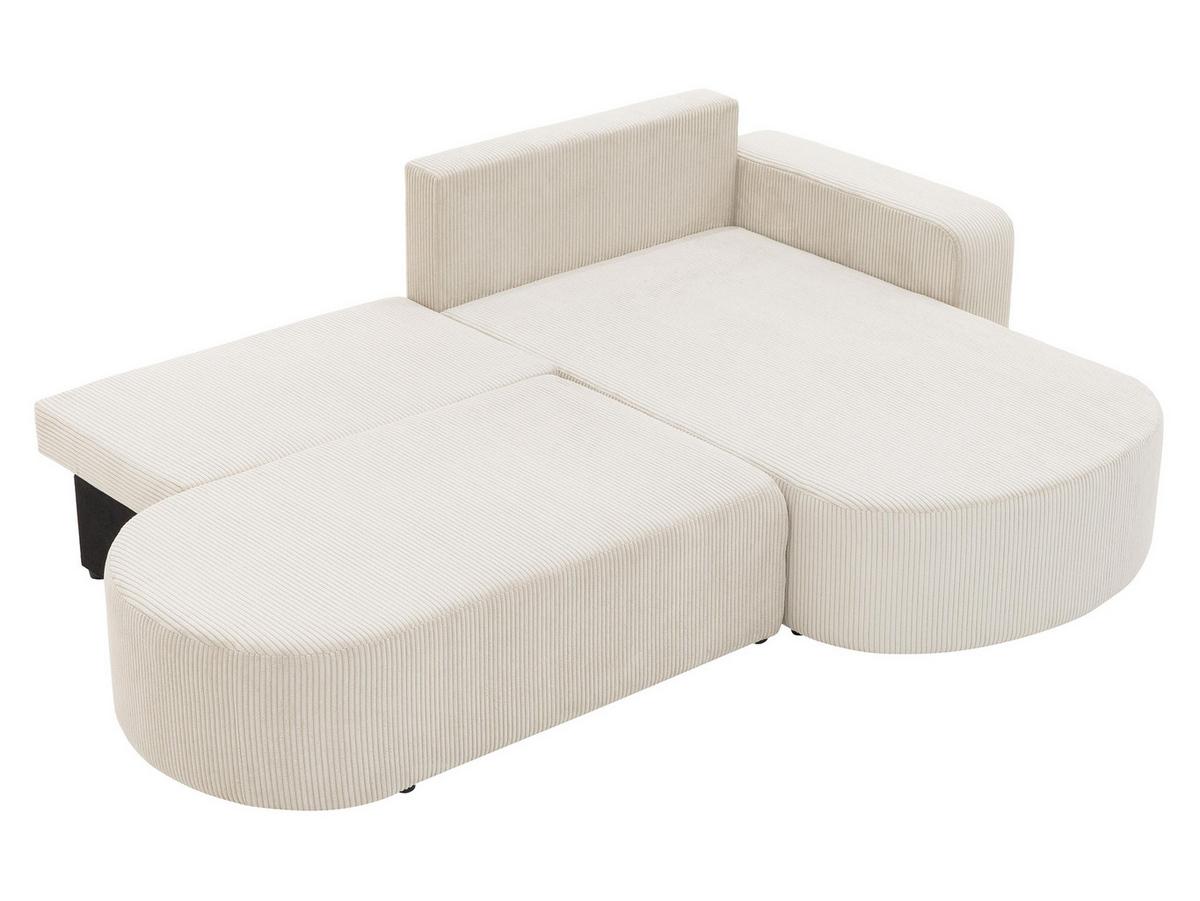 ECKSOFA Zerte, Seite: Links - Beige/Schwarz, Holz/Kunststoff (252/175cm) - MIRJAN24