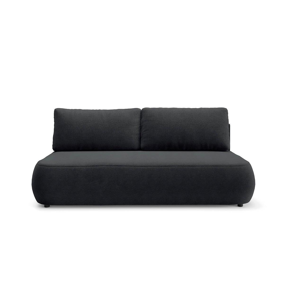 SOFA Antonio 3 Sitzplätze Schwarz - Schwarz, Holz (210/82/106cm) - Petits-meubles