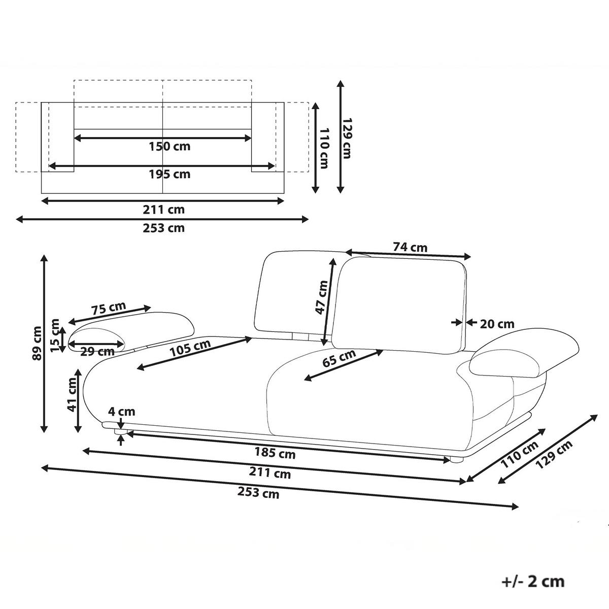3-SITZER-SOFA Hellgrün Nacka - Hellgrün, Textil (211/89/110cm) - Beliani