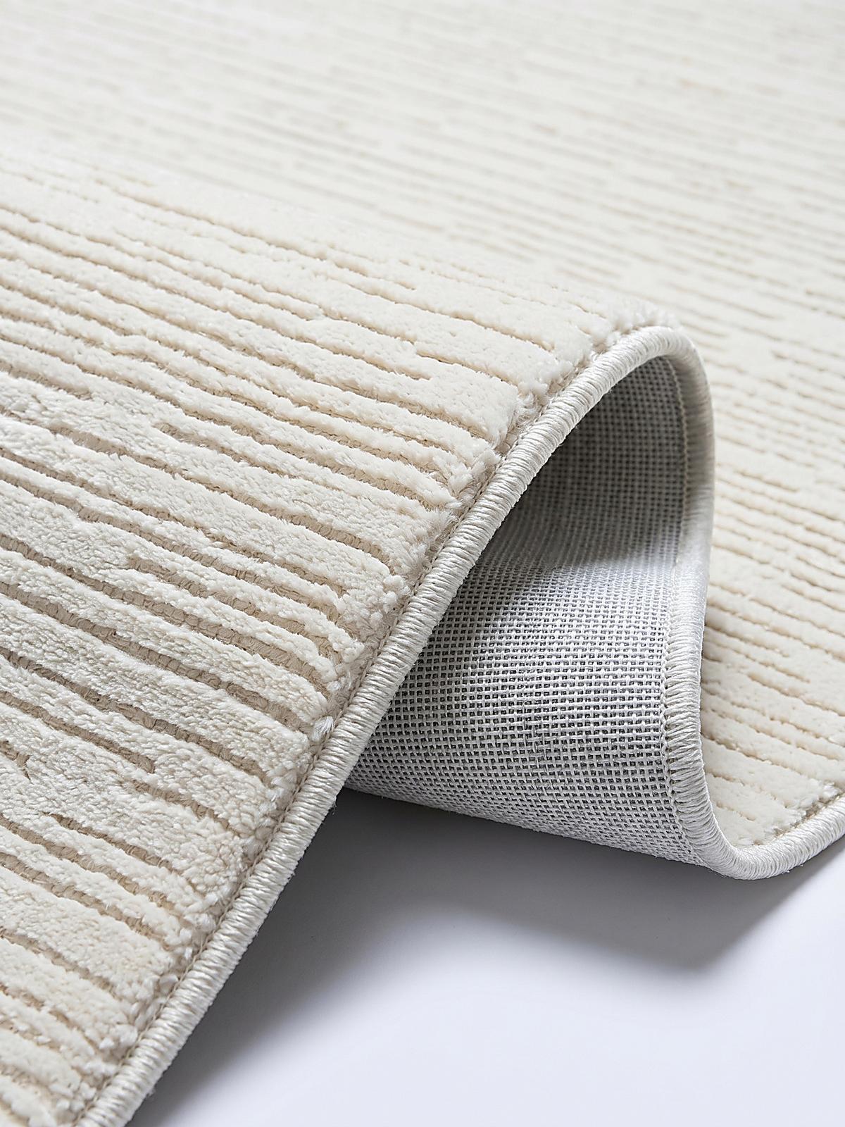 TEPPICHLÄUFER Streifen KASOS Polyester Creme 80 x 300 cm - Beige, Textil (80/300cm) - KADIMA DESIGN