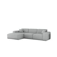 ECKSOFA Celes Premium In Artico - Hellgrau, Holzwerkstoff/Textil (266/165cm) - Fun Möbel