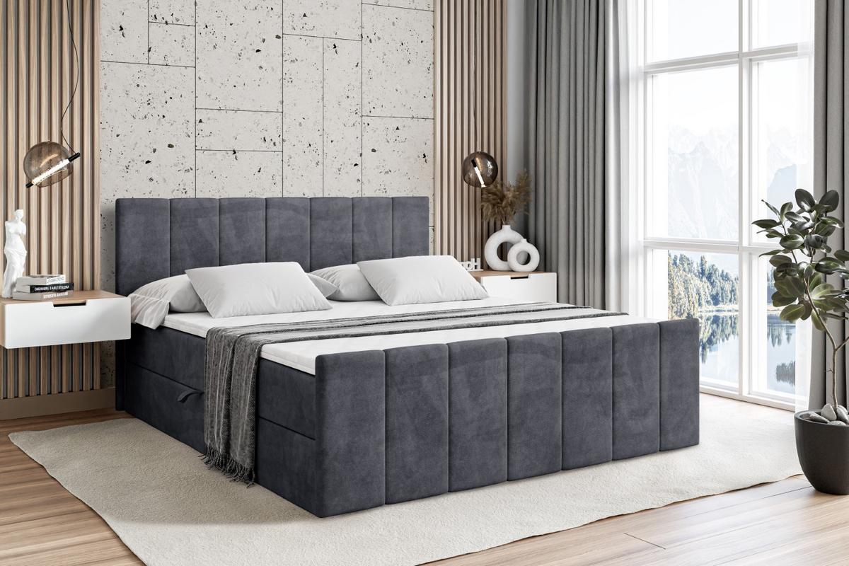 BOXBETT MOETI-Z - 200x200 cm - H4 - Dunkelgrau - Dunkelgrau, Holzwerkstoff (200/200cm) - ALTDECOR
