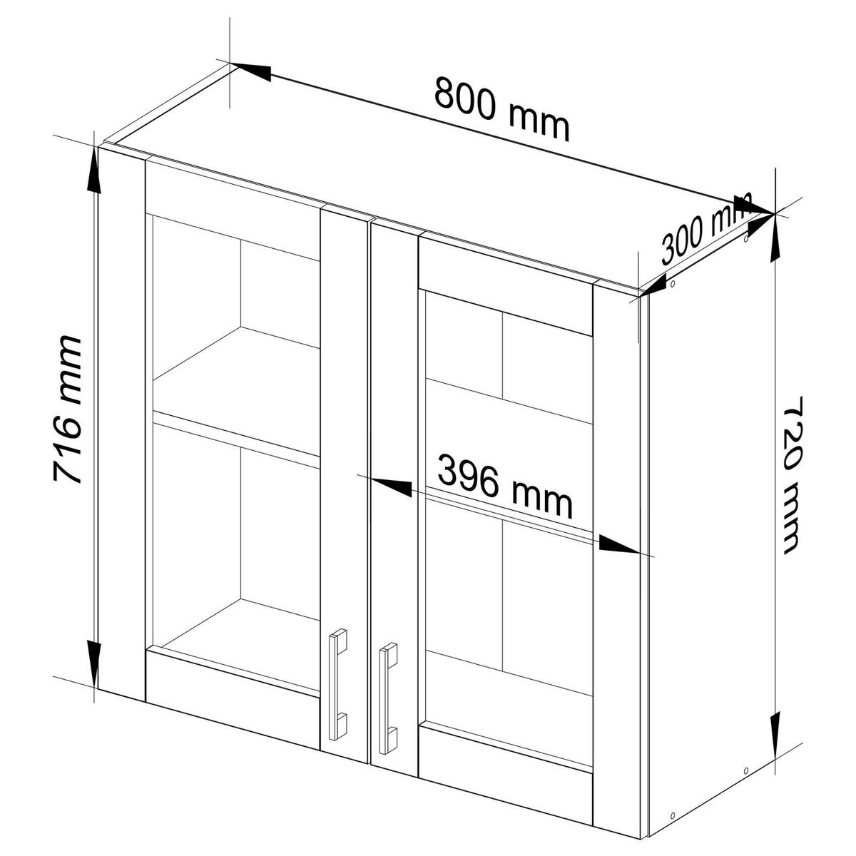 HÄNGESCHRANK Weiß, Eiche Sonoma 72/80/30,5 - Weiß/Sonoma Eiche, Holzwerkstoff (80/72/30.5cm) - RAUMHIRSCH FURNITURE