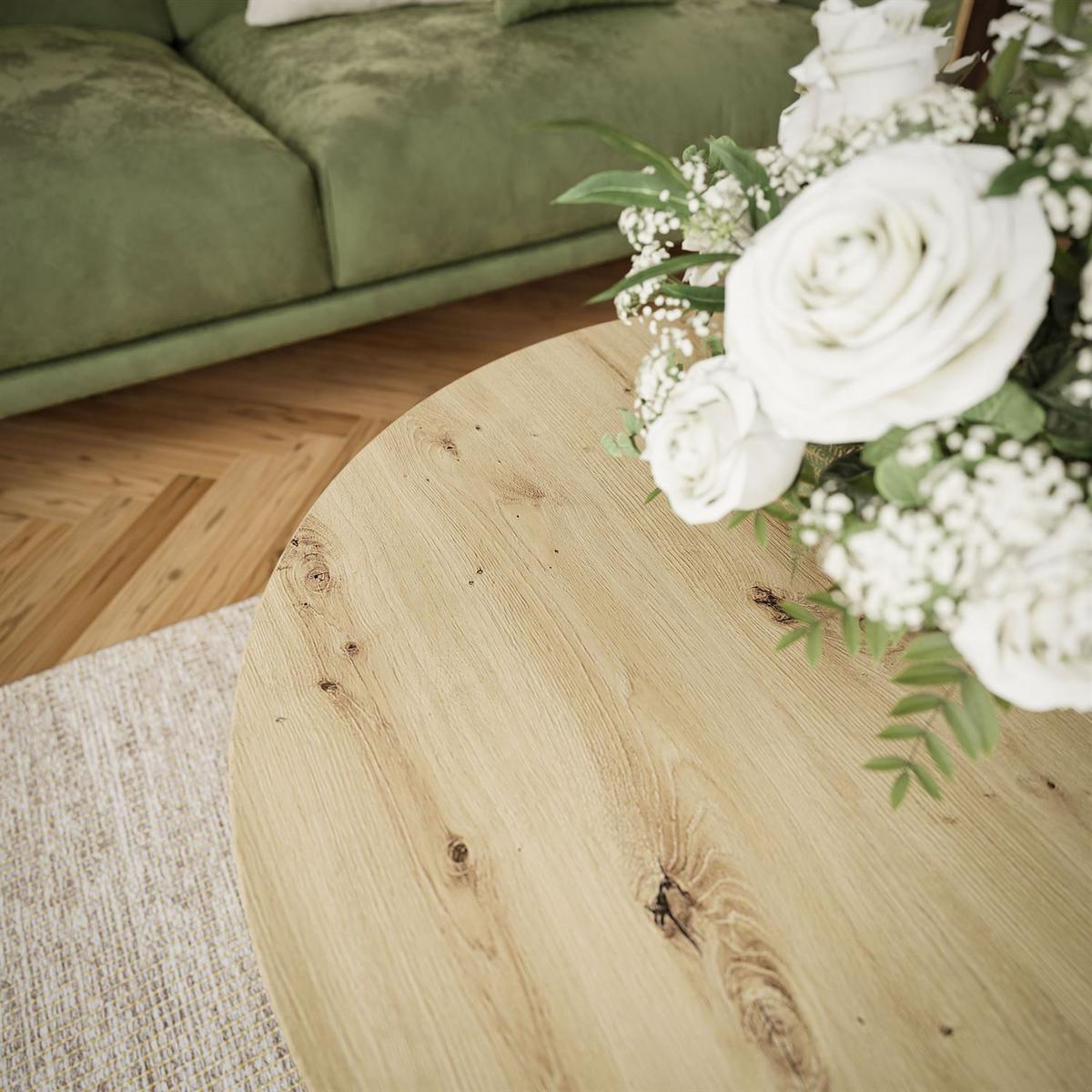 COUCHTISCH LORI LOFT - Hellbraun/Weiß, Holzwerkstoff (70/70/48cm) - Lookway
