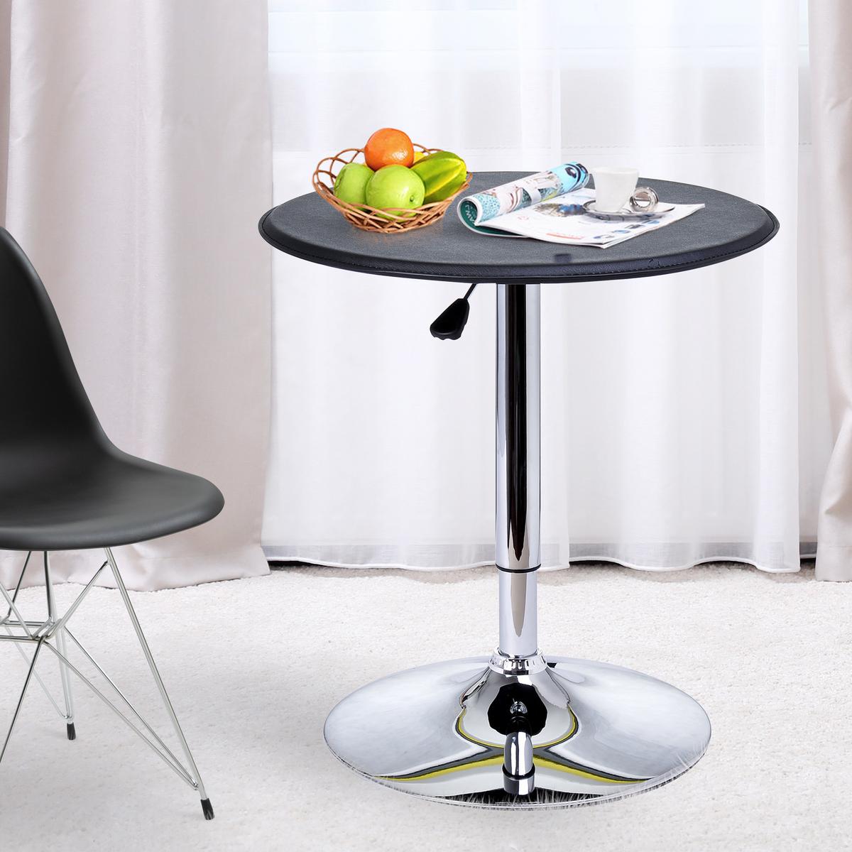BARTISCH Esstisch Stehtisch Tresentisch für Wohnzimmer, Esszimmer, Schwarz - Schwarz, Metall (63/63/93cm) - HOMCOM