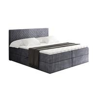BOXBETT mit Matratze H3 und Lattenrost - VEXA - 180x200 - Dunkelgrau Casablanca - Dunkelgrau, Holzwerkstoff/Kunststoff (180/200cm) - ALTDECOR