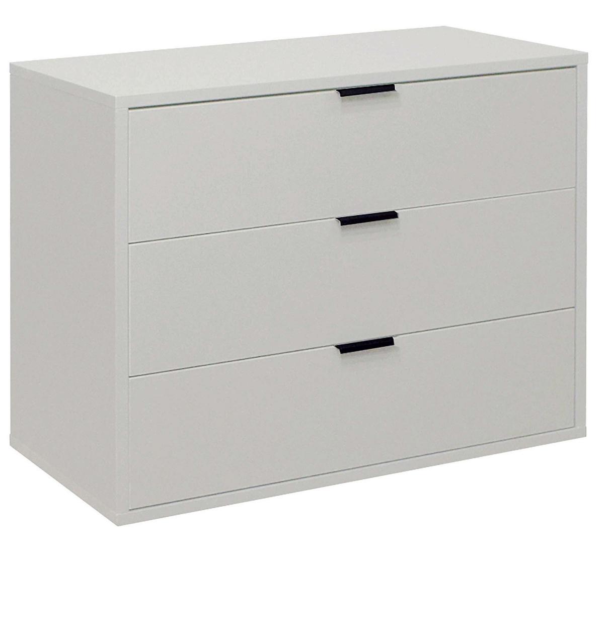 KOMMODE Erna 81x45x67 Kreidegrau matt Lack - Hellgrau, Holzwerkstoff (81/67/45cm) - 58aufmkessel