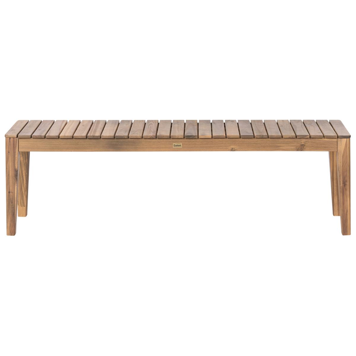 GARTENMÖBEL-SET mit Bänken 6-Sitzer Hellbraun zertifiziertes Akazienholz Chioggia - Hellbraun, Holz - Beliani