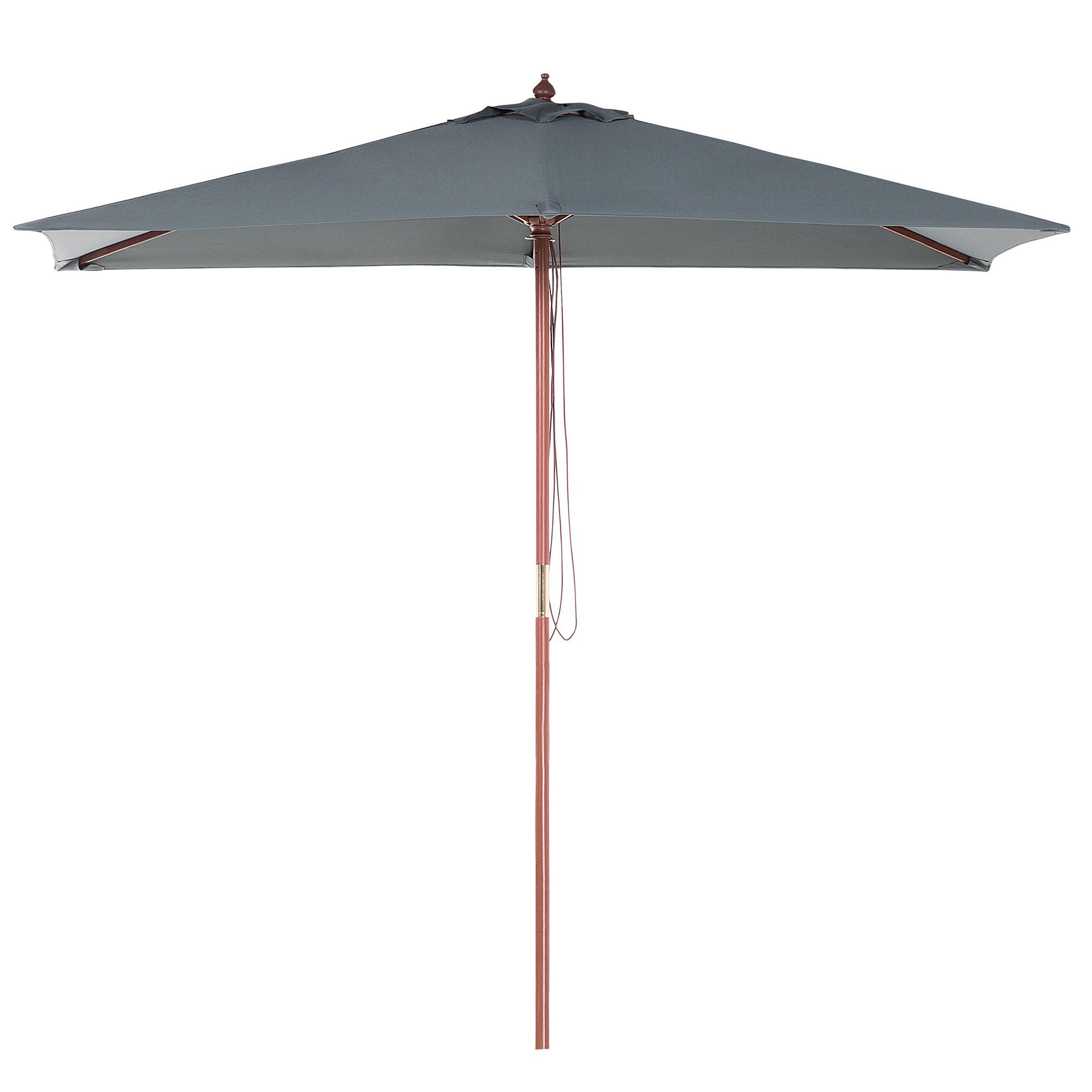 SONNENSCHIRM dunkelgrau 195/144/244 cm Flamenco - Grau, Textil (195/144cm) - Beliani